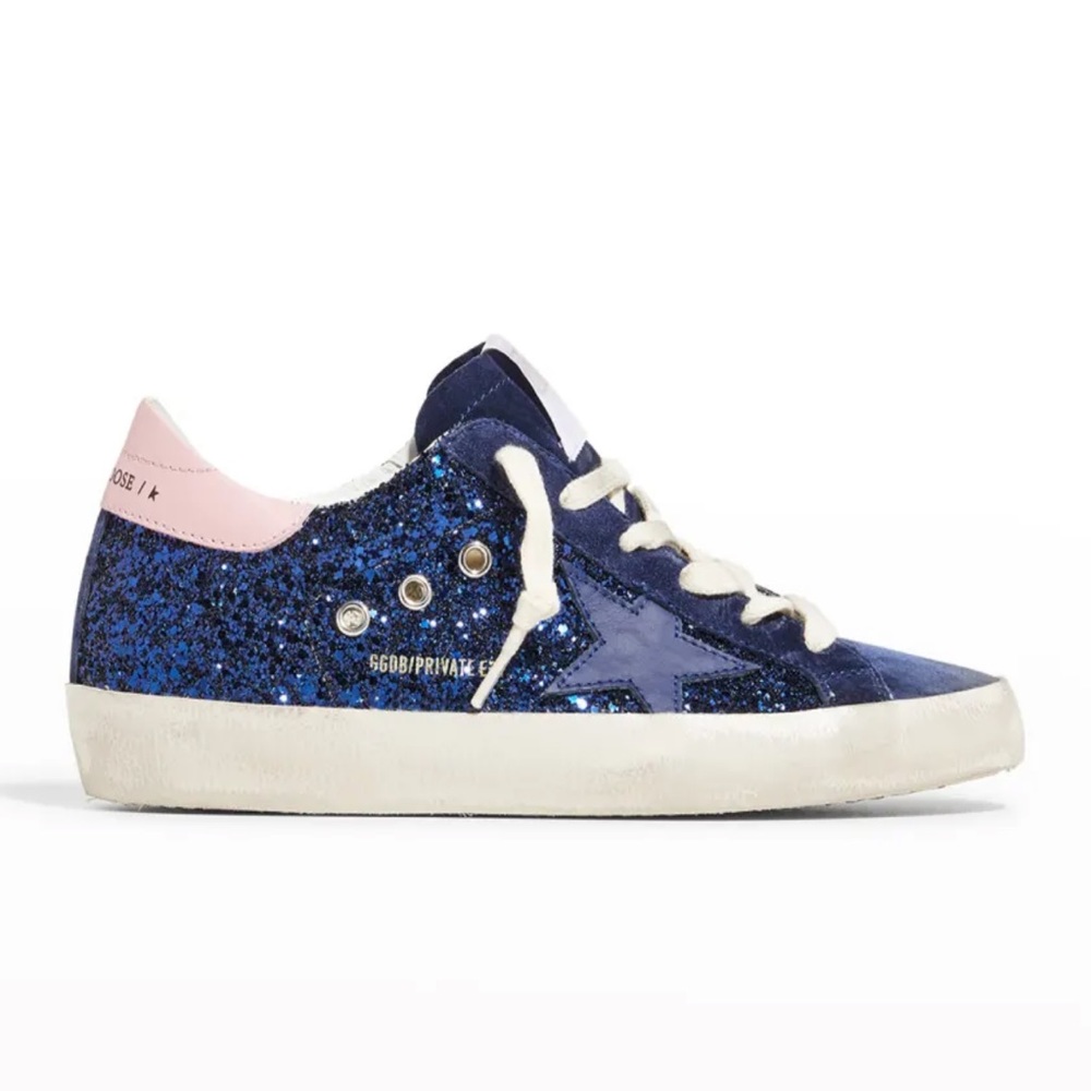 Golden Goose Superstar Leather Glitter Low Top Sneakers - Picture 2 of 13